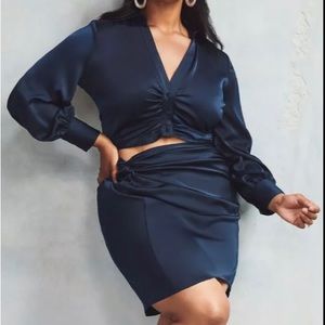 Eloquii Satin Skirt Set